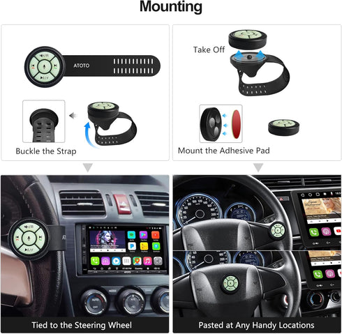 ATOTO AC-44F5 (F7 S8), X10/A6/A5/S8 Watchband Style Wireless Remote Control with Luminous Buttons, Plug & Play - Only