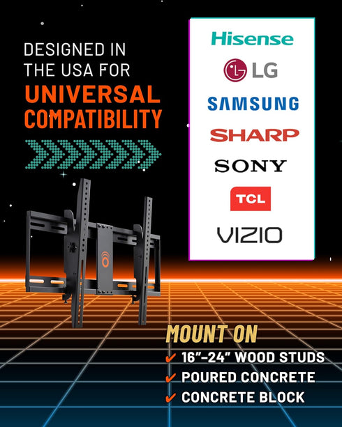 ECHOGEAR Tilting TV Wall Mount for 32-70 inch TVs, Low Profile Design