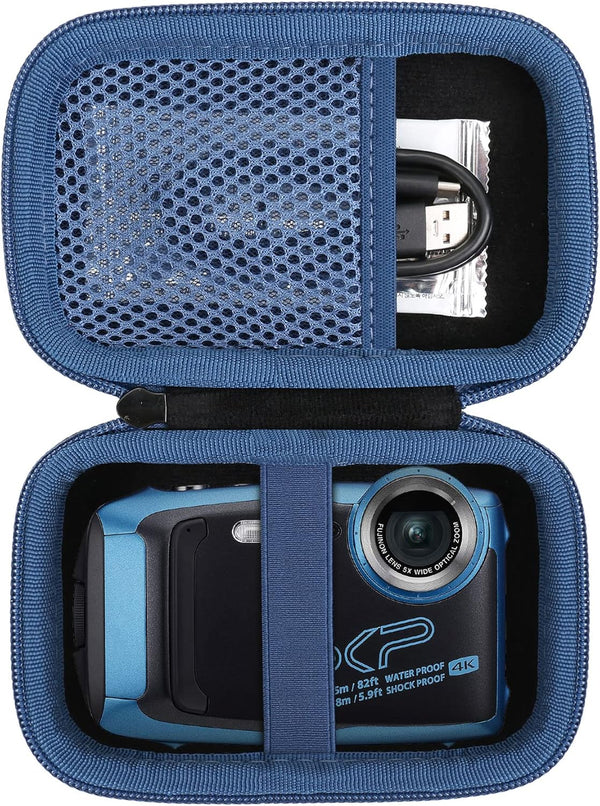 khanka Carrying Case Replacement for Fujifilm FinePix XP140/XP130/XP120/XP90 Waterproof Digital Camera (Blue)