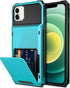 Vofolen Compatible with iPhone 12 Mini Case - 5G Wallet with 4-Card Slot, Anti-Scratch, Sky Blue