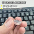 80 Transparent Glass Long Nail Keyboard Caps Raised Cat Head Keyboard Stickers, Nail-Safe Typing Bubbles, Clear