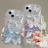 iPhone 11 Case for Women/Girls, Cute Butterfly Glitter Bling with Bracelets, Anti-Scratch Shockproof Cover - Blue