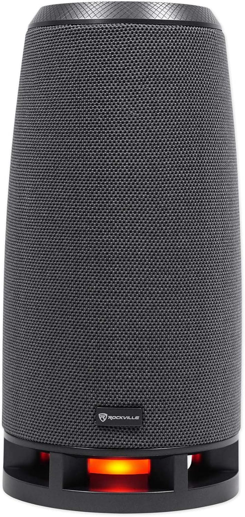 Rockville RockShip 50 Watt Portable Bluetooth Speaker with LED Lights and Radio