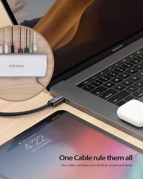 USB Type C Extension Cable Short (1.5ft/0.5M), 100W PD Fast Charging 10 Gbps USB 3.1 Gen 2 Data 4K USBC Male to Female