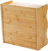 Lyellfe Bamboo CD Holder Rack, DVD Display Shelf for Movie Cases, Holds up to 32 CD Cases