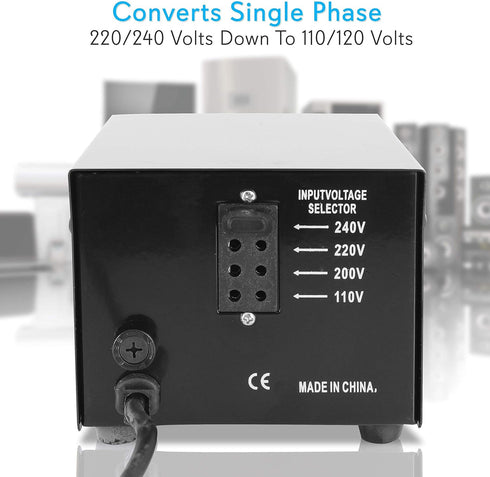 Pyle Step Up and Down Converter - 500 Watt Voltage Transformer with USB Charging Port