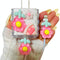 Kawaii Flower Cable Protector Cover for iPhone Charger Lightning, 3D Floral Cartoon Design, Pink for iPhone X 12 13 14