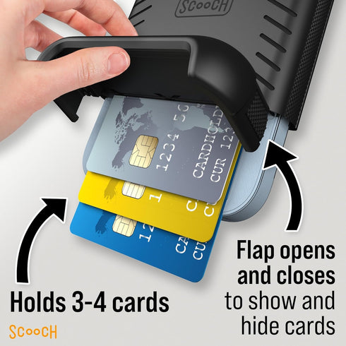 Scooch Wingmate Wallet Case for iPhone 11 with Card Holder - RFID Protection for 3 Cards - 10-Foot Drop Protection,