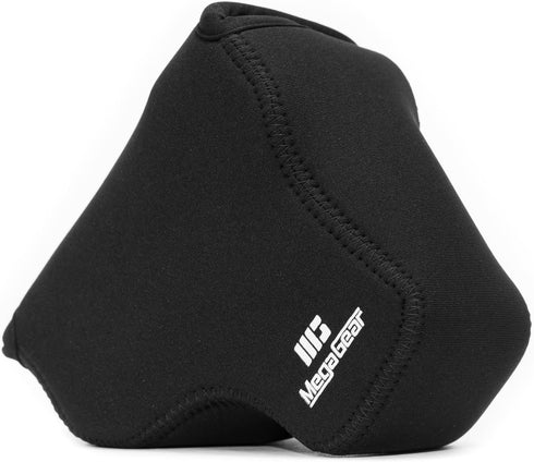 MegaGear "Ultra Light" Neoprene Camera Case Bag with Carabiner for Nikon COOLPIX P600, P610 (Black), PU Leather