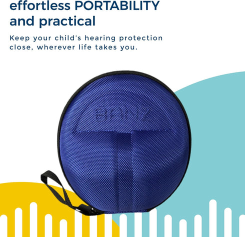 BANZ Baby Ear Defenders Case 0-36 Months - Navy Blue, Lightweight, Compact & Durable Travel Container