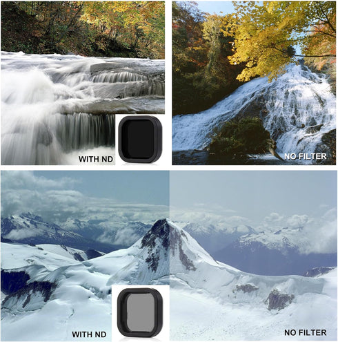 Neutral Density/Circular Polarizing Lens Filter Kit, Lens Cover for GoPro Hero 9 10 11 12 Black Action Cameras