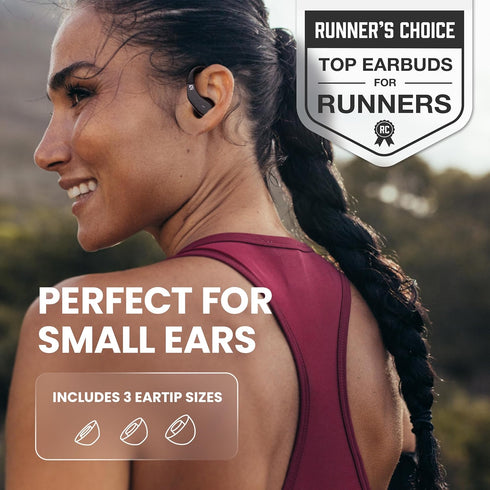 Runner 40 Secure-Fit Wireless Earbuds for Small Ears, Bluetooth Earbuds for Running, Deep Bass Wrap Around Earbuds with