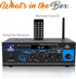 Pyle Home Audio Power Amplifier System - 2X40W Bluetooth Mini Dual Channel Mixer Receiver for Speakers