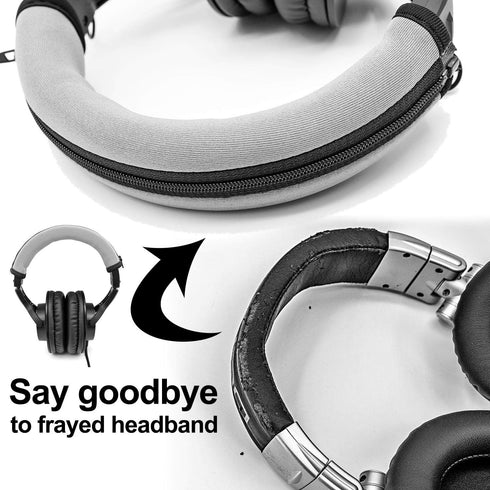 Replacement Headband Cover for ATH M50X M50 M40X M40 M30X M20X Headphones, Silver