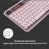 Wireless Bluetooth Keyboard for iPad, 10" Round Keys Mini Keyboard, Ultra-Slim Rechargeable for iPad (Light Pink)