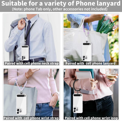TACOMEGE Phone Tether Tab for iPhone, Cell Phone Lanyard Patch, Phone Strap Replacement Part for All Full Phone Cases