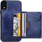 KIHUWEY Compatible with iPhone XR Wallet Case, Premium Leather Kickstand Protective Cover, Blue