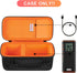 BOVKE Carrying Case for Bushnell Wingman View Golf GPS Speaker, Wingman View Travel Bag with Shoulder Strap and Extra Mesh Pocket for Charging Cords and Accessories, Black/Orange