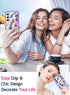 LeYi Dual Layer Exquisite Cute Flower Floral Pattern Full Body Protective Rugged Shockproof Case for Samsung Galaxy