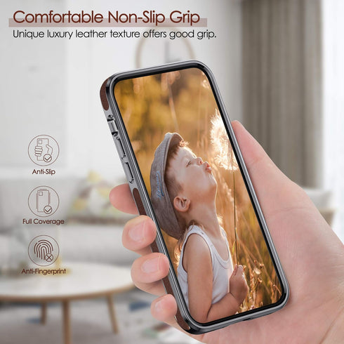 LOHASIC iPhone 12 / iPhone 12 Pro Case, Maroon Thin Slim Leather Luxury PU Soft Flexible Shockproof Protective Cover