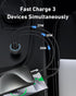 USB C Car Charger, 2Pack 3-Port 67W Dual USB-C & USB-A Fast Charging Adapter for iPhone 15 14 13 12 11 Pro Max, Samsung