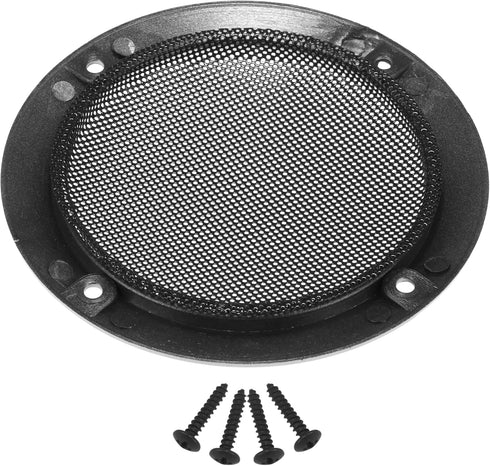 X AUTOHAUX 4" Silver Tone Speaker Grille Cover Mesh Trim, Round Subwoofer Grille Horn Protective Guard