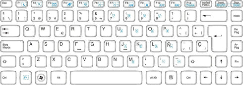 Perixx PERIBOARD-407W ES Mini Teclado USB, Chiclet Keys, QWERTY Español (White)