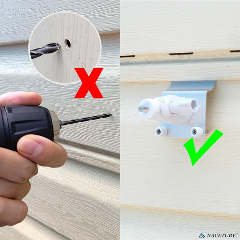 NACETURE Vinyl Siding Mount for Blink Camera, 360° Swivel & 90° Tilt Adjustment, Weatherproof Outdoor Camera Mount