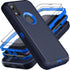 Military Grade 3 in 1 Heavy Duty Shockproof/Drop Proof/Dust Proof Case for iPhone XR, with 2Pcs Tempered Glass Screen