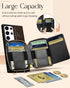 Shorogyt Wallet Case for Samsung Galaxy S23 Ultra, RFID Blocking Card Holder Slots Designer Black Butterfly Leather