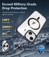 FNTCASE Clear Case for iPhone 14/iPhone 13, Magnetic Military Grade Drop Protection, Rugged Shockproof Bumper