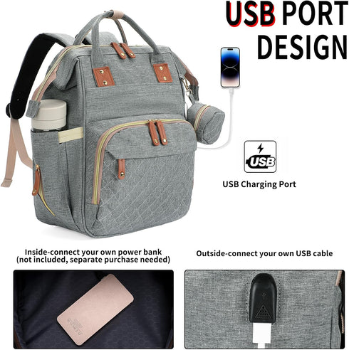 Backpack 15.6 inch Backpack Daypack GAEKEAO Laptop for Women Travel Work Purse with USB Port Casual for Nurse Teacher