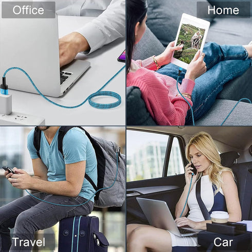 10 ft Long USB A to Lightning Cable, Fast Charging Cord for iPhone and More