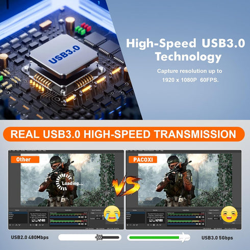 Swudloe 4K USB3.0 1080P 60FPS PS4 PS5 Capture Card for Nintendo Switch with Pass-Through, HDMI Video Cam Link Game