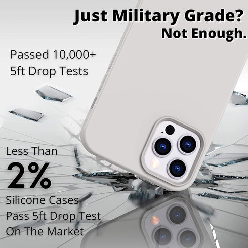 IceSword iPhone 12 Pro Max Case - Thin Liquid Silicone Shockproof Cover, Pure White Cute Cool Fun, Drop Protective 6.7"