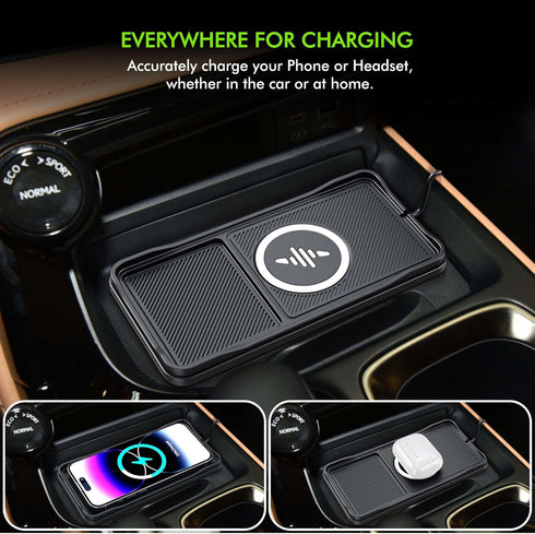 LANSEMKU 15w 17/16/15/14/13/12 S23 S22 S20 30cm Wireless Car Charger Pad, Fast Car Wireless Chargers Charging pad Non