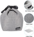 PATIKIL Soft Drawstring Lens Case, Thick Fleece Cloth Camera Lens Bag for SLR Lens and Water Cups - Grey