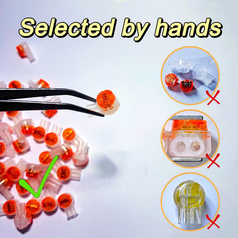 LIUJINCAN 100PCS UY2 K2 Network Cable Connectors, Telephone Wire Gel-Filled Connectors Waterproof Button