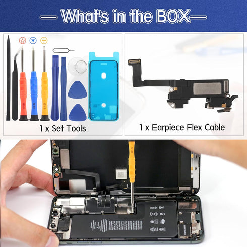 Earpiece Speaker for iPhone 12, Ear Speaker Replacement for iPhone 12 Pro Speaker Assembly with Light Proximity Sensor