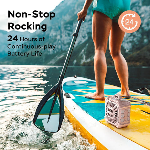 INSMY Bluetooth Speaker, IPX7 Waterproof, Portable Shower Speaker, Wireless Sync 100+ Speakers, 24H Playtime for Outdoor