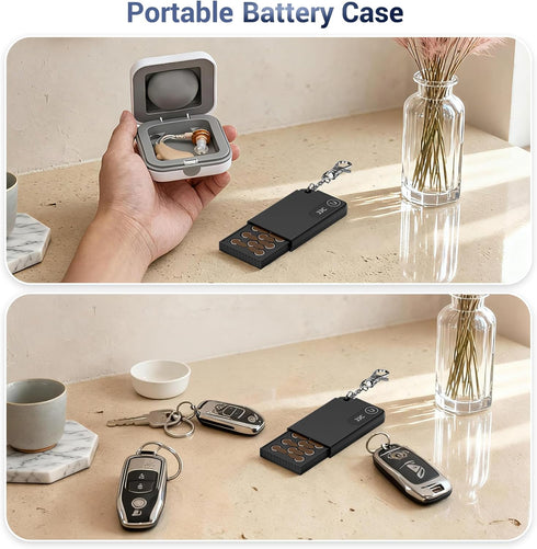 JJC 312 13 10 LR41 11x A312 Size312 P312 PR41 P13 P10 AG3, Portable Size Battery Case Holder Storage, Pop-up Design