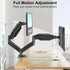 MOUNT PRO Single Monitor Desk Mount - Articulating Gas Spring Arm for 13 to 32 Inch LCD Monitors
