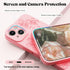 Compatible with iPhone 13 Case - Cute Butterfly Flowers Engraved Soft Silicone Phone Case for Women Girl (Pink)