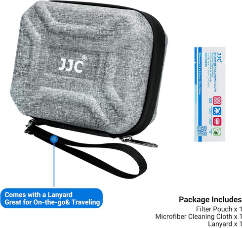 JJC Durable Lens Filter Pouch Case for 10 Circular Filters Up to 95mm, Dustproof & Water-Resistant Camera Lens Filter