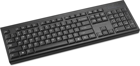Kensington KB150 EQ Wireless Keyboard, Full Size, 2.4GHz Wireless Connection, Spill-Proof, 104-key, Black