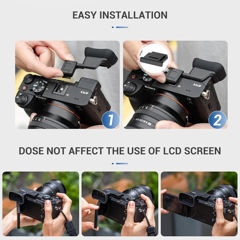 A7C A7CR 7CII 7C 7C A7C) Upgraded II Eyecup Eye Cup with Hot Shoe Cover, Soft Silicon Extended Viewfinder Eyepiece
