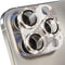 Choiche Bling Camera Lens Protector for iPhone 15 Pro/Pro Max, 9H Tempered Glass, Glitter-Titanium Gold, Metal Ring.