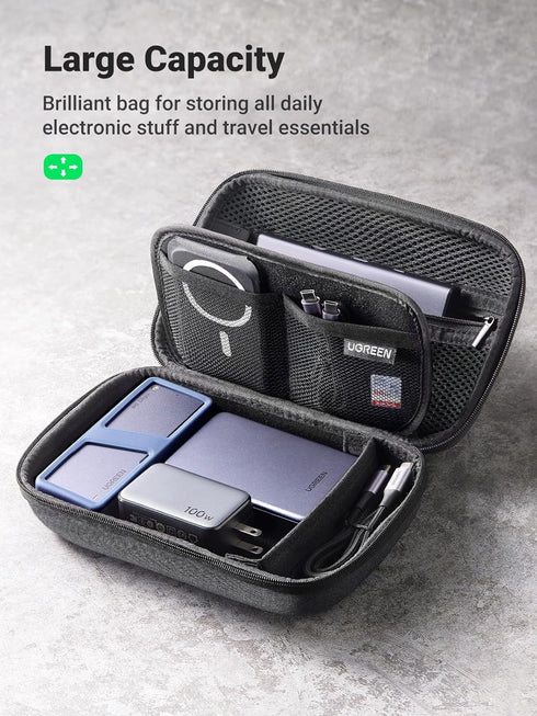 UGREEN Electronics Organizer Travel Case Cable Organizer Bag Waterproof Portable Storage Pouch for Charger, Cables, USB