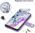ULAK PU Leather Wallet Case for iPhone 11 with Card Holder, Flip Cover with Kickstand Magnetic Closure - Blossom Blue