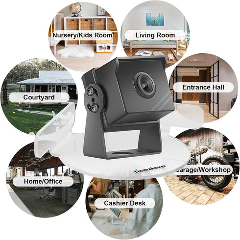 Acrylic Mini Circular Corner Shelf Mount for Security Cameras, Baby Monitors, Speakers, Plants, Easy to Install,